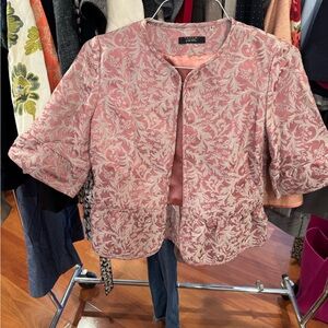 Pink Floral Jacquard Jacket